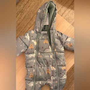 NWT Dinosaur Print Snowsuit 12-18m